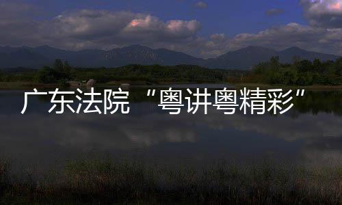 办理论宣讲粤精彩讲比法院广东粤赛在穗举